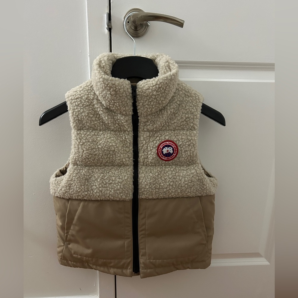 Canada Goose Kids' Cream and Tan Vest